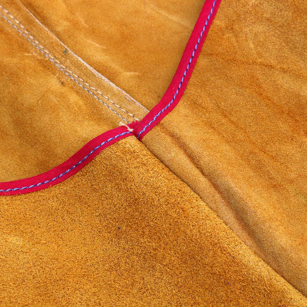 1 paire de manchons de soudage en cuir de vache avec manchette élastique pour protéger les soudeurs