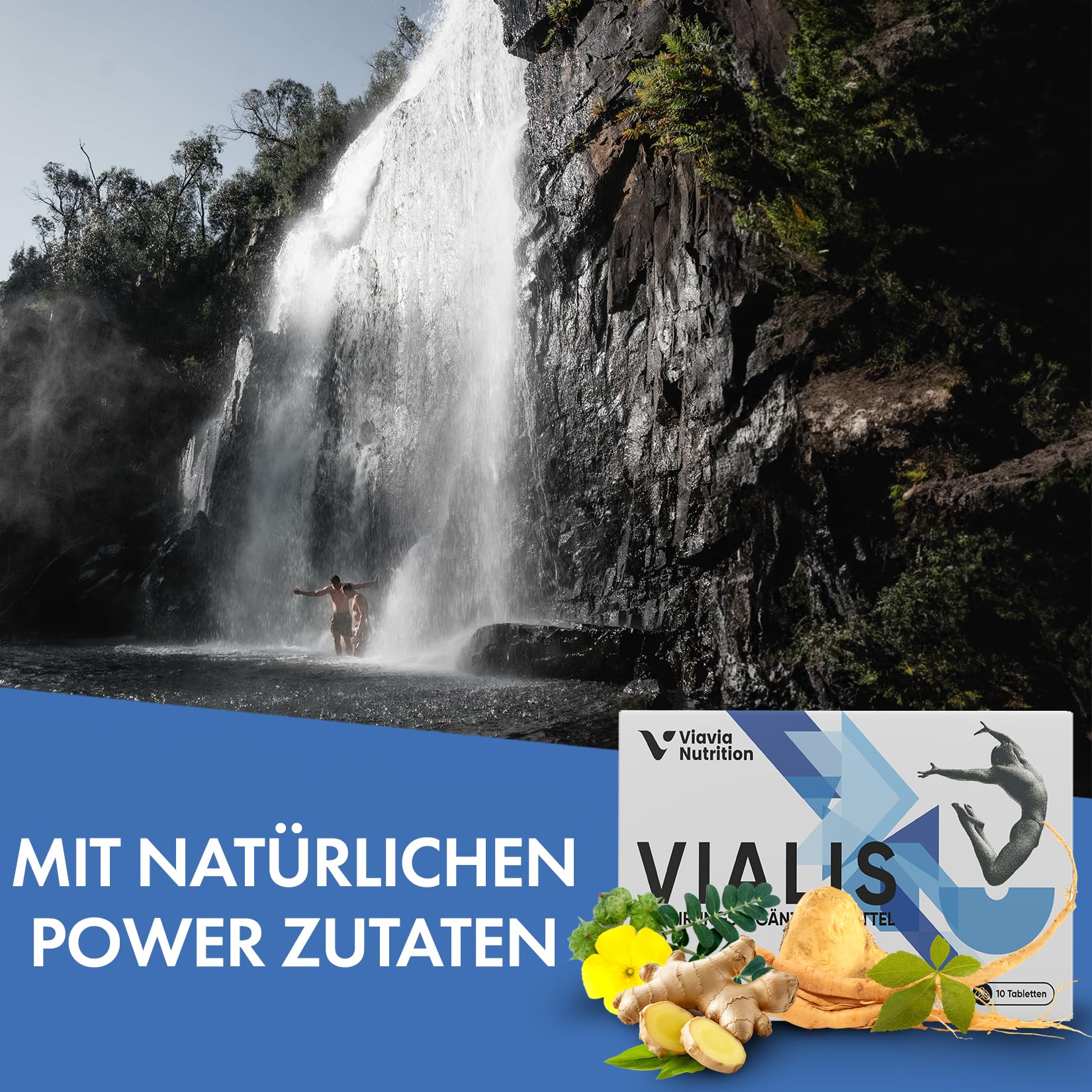 VIALIS x 10 Kapseln – Natürliches Präparat für sofortige und langanhaltende Wirkung – Extra Stark – Hochdosiert mit Ginseng, Arginin, Citrullin und Vitamin C