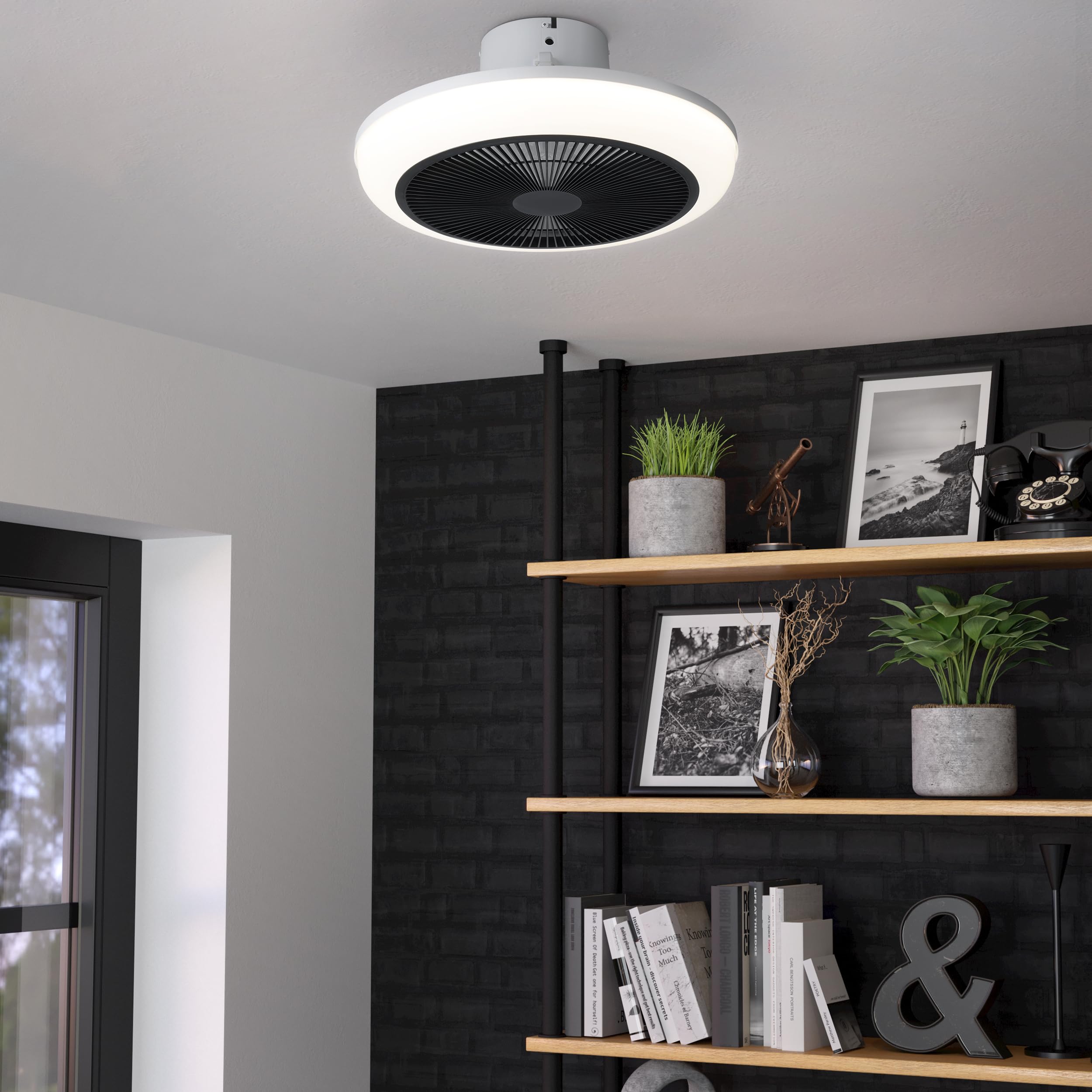 Pagazzi White/Black/Light Sayulita & Led Ceiling Fan