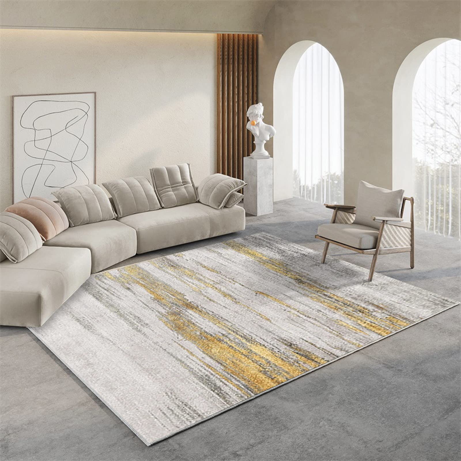 Designerski dywan nowoczesny dywan w stylu nordyckim nowoczesny minimalistyczny atrament antypoślizgowy dywanik do salonu sypialni 160 * 230 cm