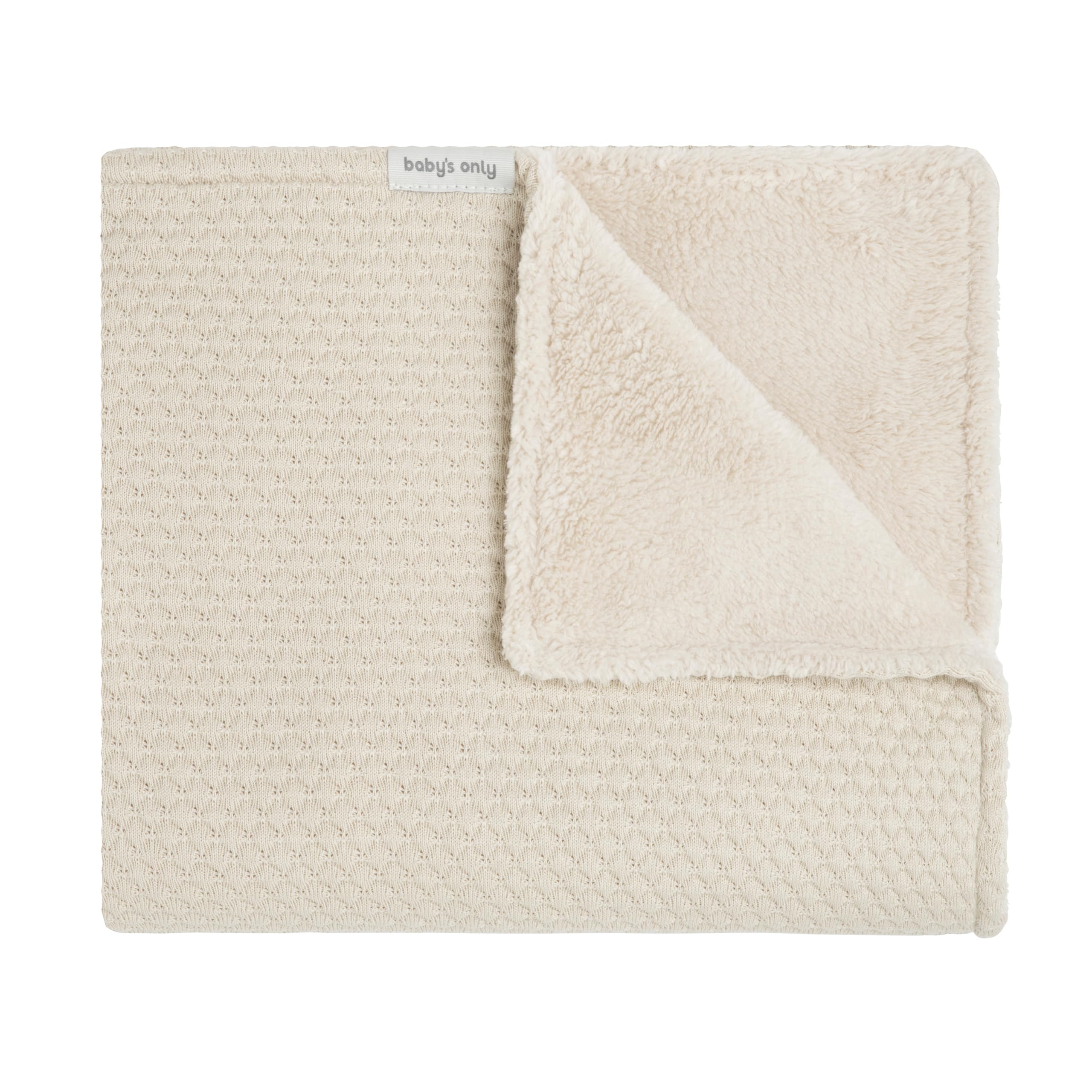 Baby's Only - Kocyk dziecięcy do kołyski teddy Sky - Warm linen - 70x95 cm