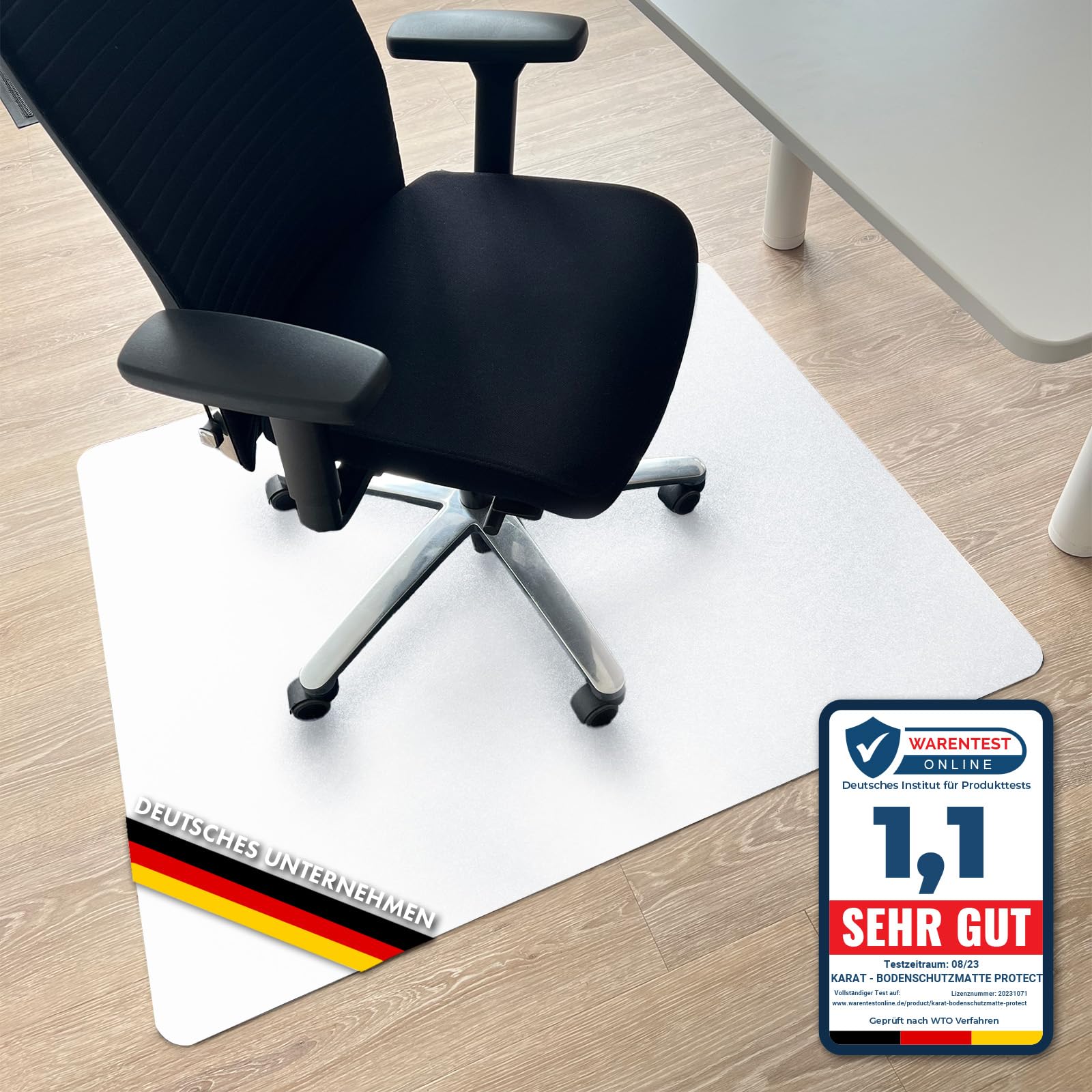 Protector Suelo Oficina Esterilla Protectora Silla Oficina 110x80 Cm - PVC  Transparente 2 Mm - Protección Suelos Contra Arañazos Alfombrilla Pvc 2mm  110x80cm, image size:1600x1600