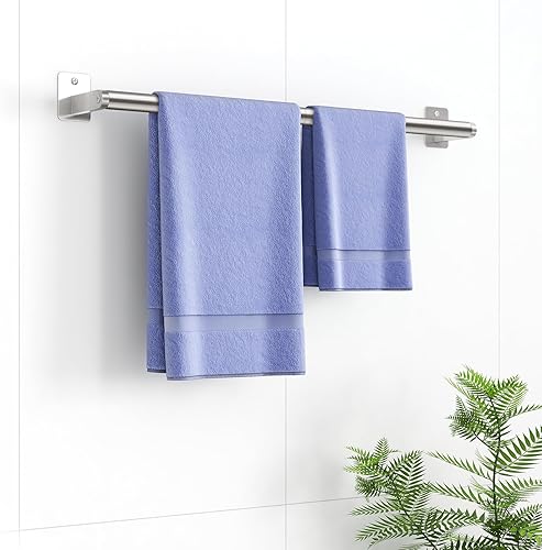 Miniatura 8 de Toallero de baño, toallero de 24 pulgadas para montaje en pared de baño, organizador resistente para toallas de mano de baño, barra de toalla