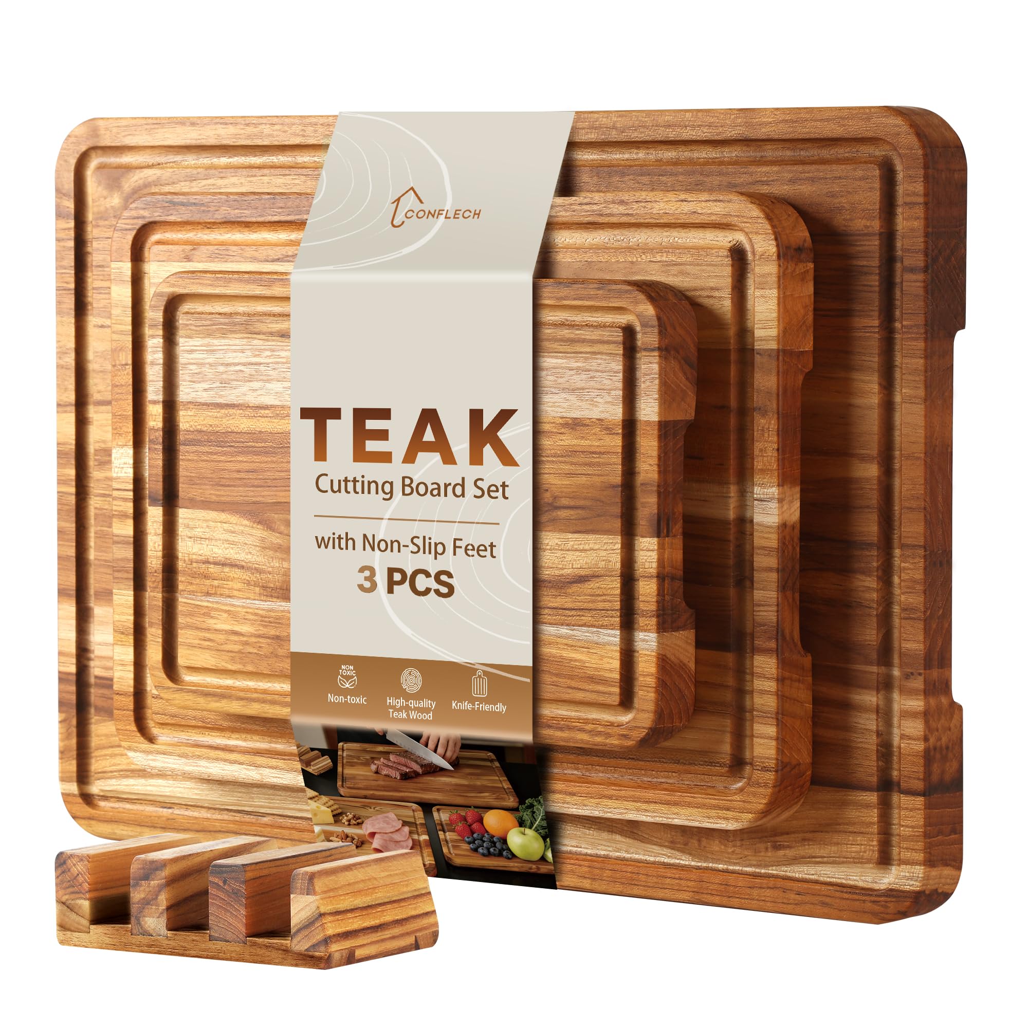 Conflech Teak Cutting Board Set