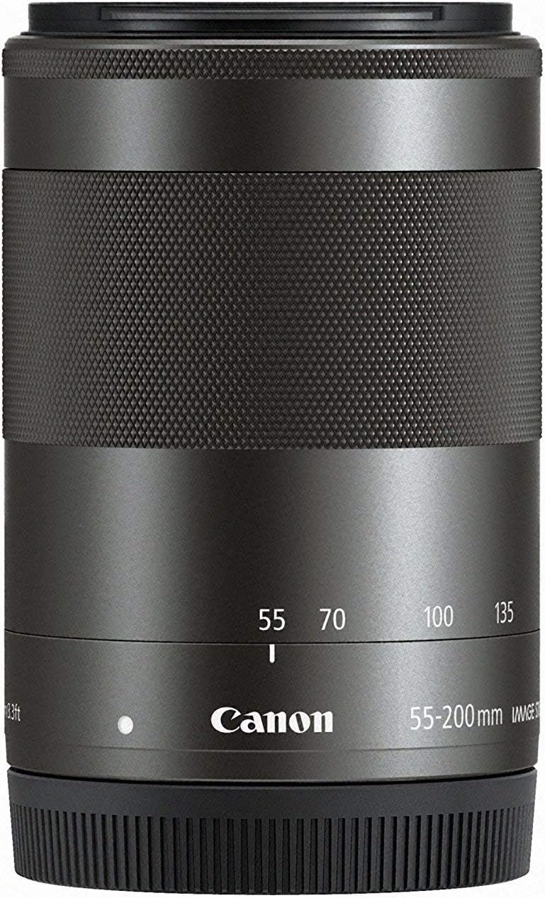 Canon EF-M 55-200mm f/4.5-6.3 Image Stabilization STM Lens (Black) (Renewed)