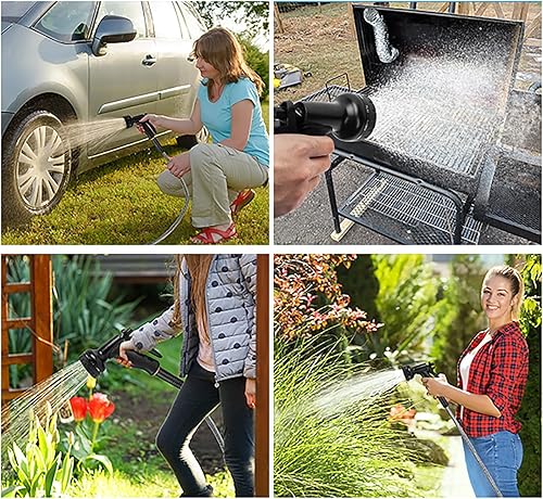 Miniatura 3 de Manguera de jardín de metal de 75 pies, manguera de agua resistente de acero inoxidable con 2 boquillas, sin enredos ni torceduras, ligera y