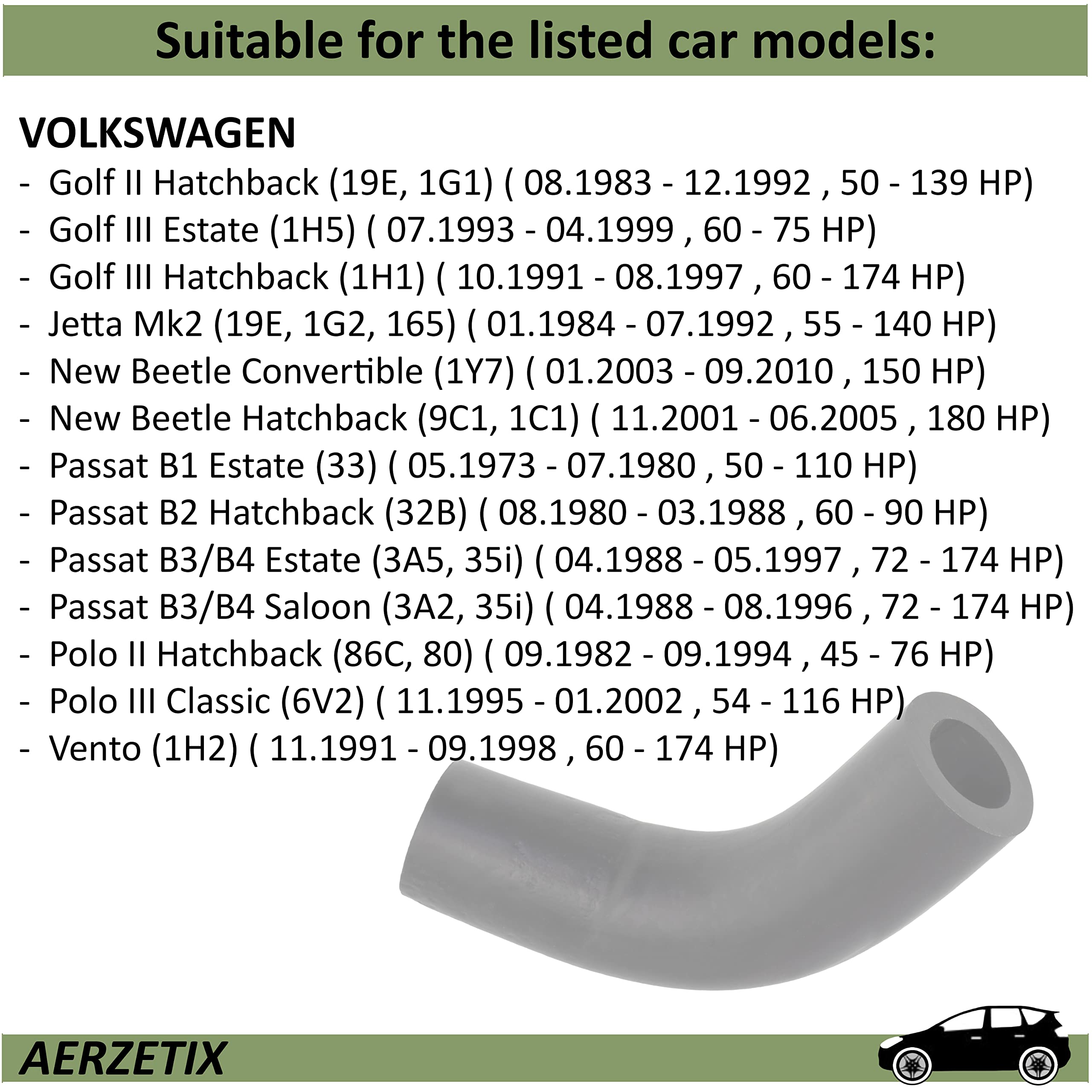 AERZETIX - C66693 - Tubo depressione, sistema di frenata per dispositivo di frenante assistito - compatibile con numeri OE 321 611 939E - meccanica, auto