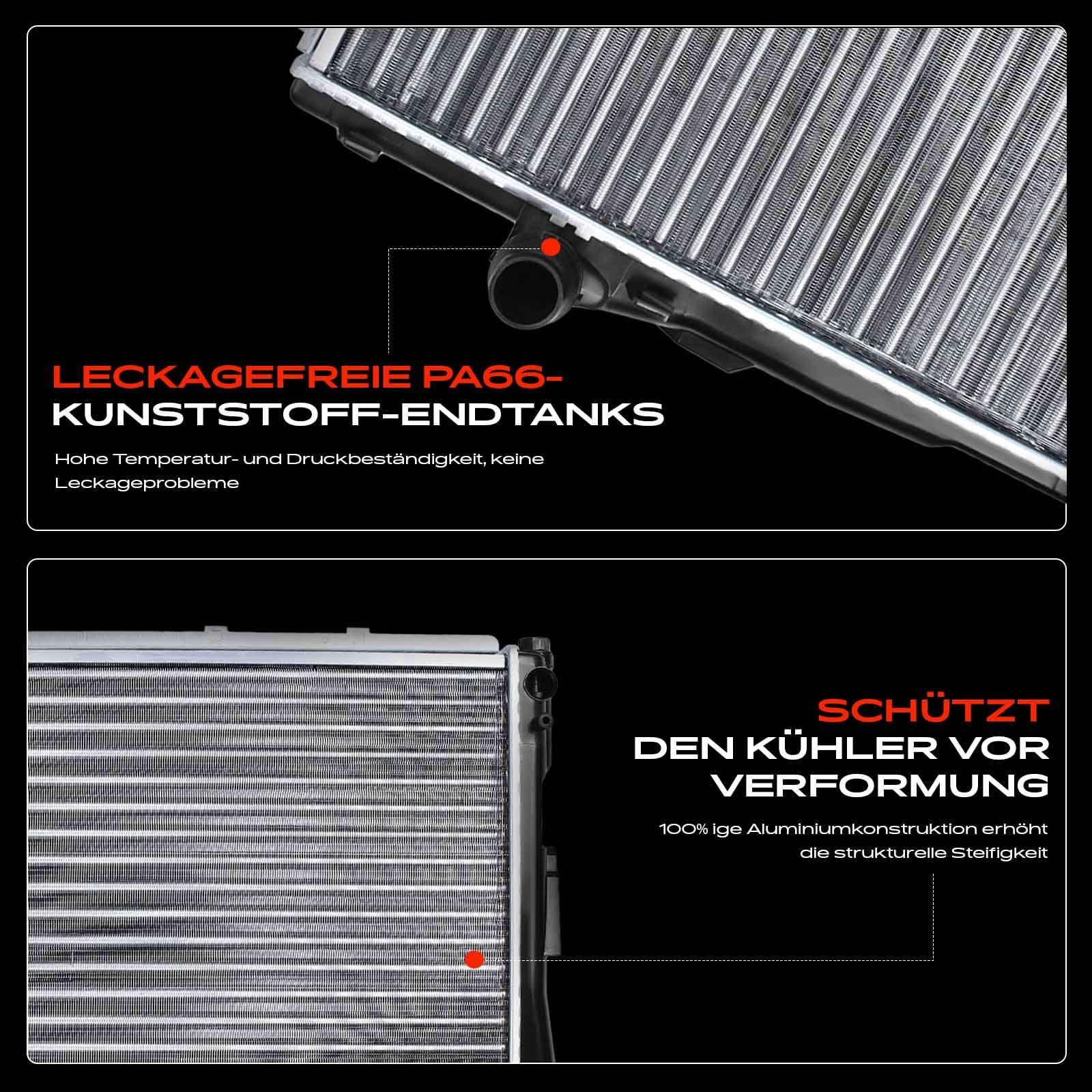 Frankberg Kühler Wasserkühler Motorkühler Schaltgetriebe Kompatibel mit 3er E46 316 318 320 323 325 328 330 1.6L-3.0L 1998-2006 Z4 E85 E86 M 3.2L 2006-2008 Replace# 17119071518
