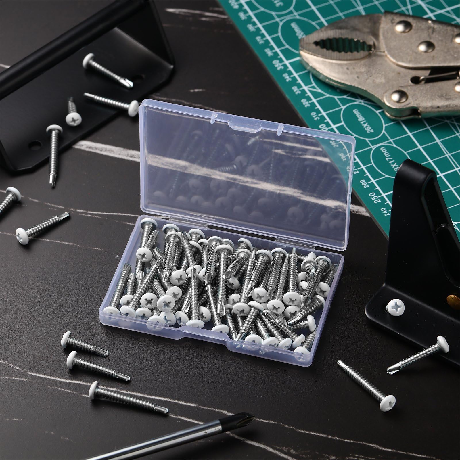 120 White RV Screws - Self Tapping Sheet Metal -6