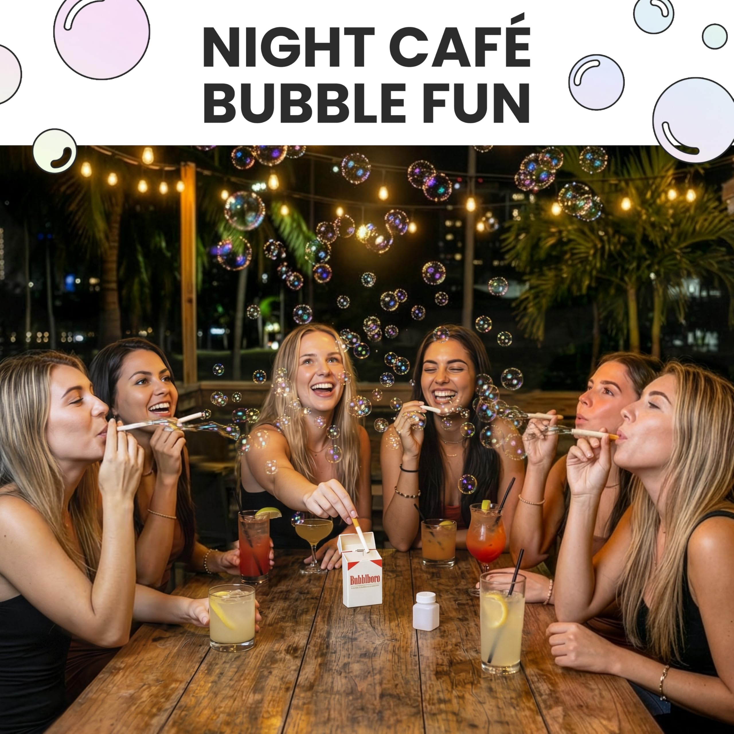 Bubble Cigarette Stress Relief Toy - Bubble Cigarette Pack Including 6 Cigarettes with Bubble Solution Bottle and 2 Sachets - Cigarette Bubble Blower - Fake Cigarettes Gift for Birthday — view 5