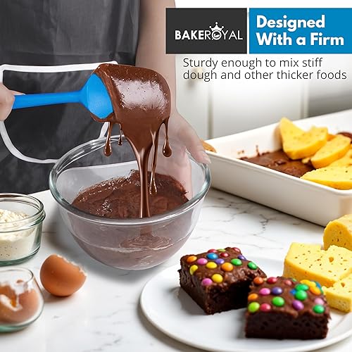 Miniatura 7 de Juego de espátulas de silicona  4 espátulas de goma de silicona resistente al calor 600 F para tareas diarias  Espátulas de cocina de diseño sin