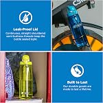 Nalgene 24 oz On The Fly Lock-Top Water Bottle, Rhino w/Brown and Black