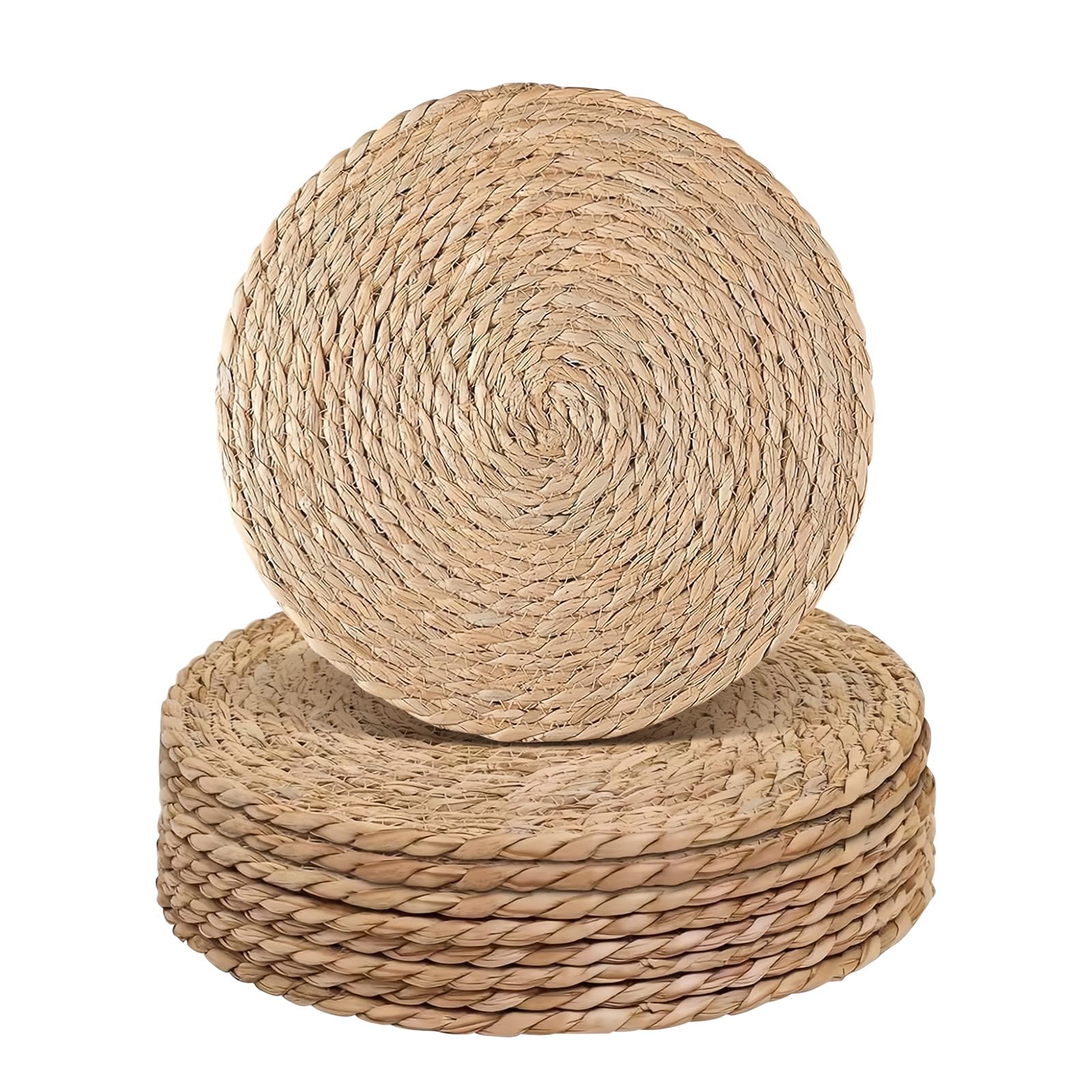 Dessous assiette résistant à la chaleur comfoyar lot de 8 sets de table cuisine tressé 33cm