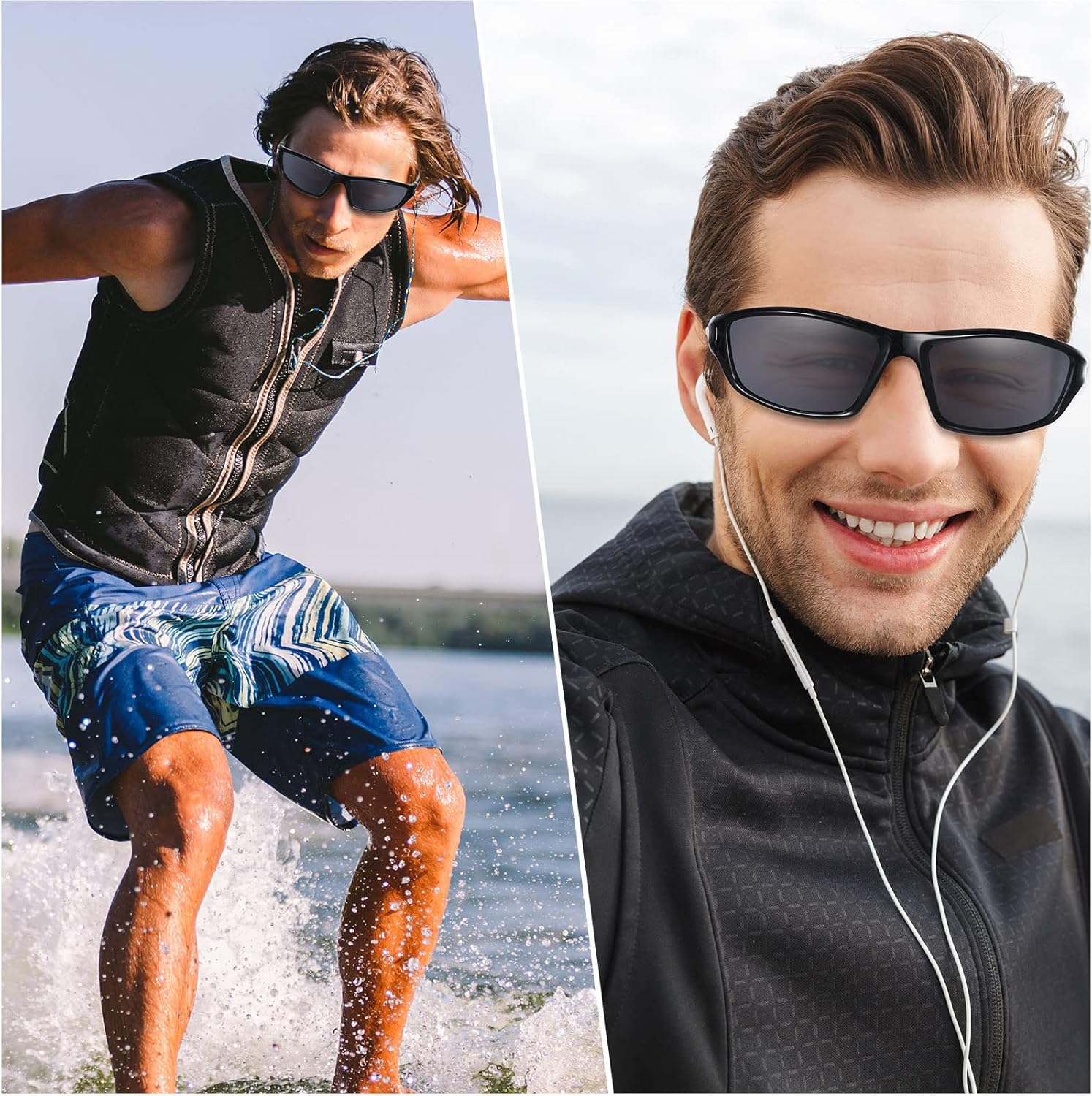 Cindeer 8 Pairs Polarized Sunglasses for Men and Women Sun Glasses with UV Protection Sport Sunglasses for Outdoor Activities