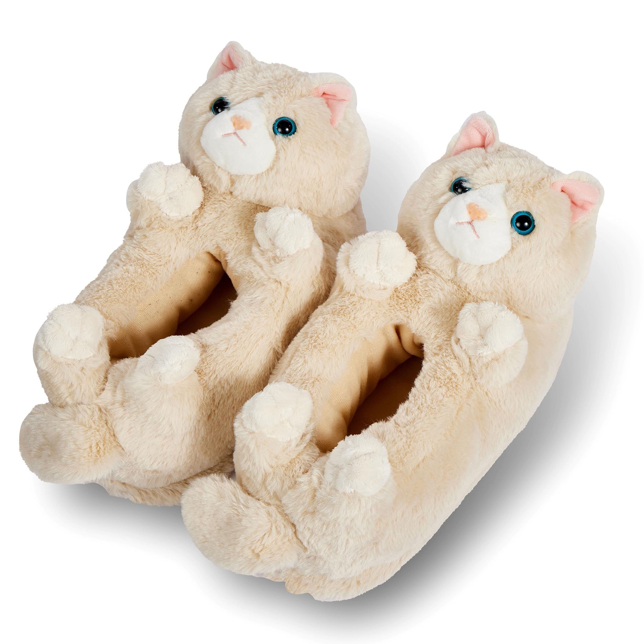 Women's Animal Plush Slippers, Cute Cozy Fuzzy House Shoes Non-Slip Sole