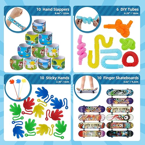 Miniatura 6 de nicknack 120 piezas de recuerdos de fiesta para niños, surtido de juguetes de relleno de piñata para niños, caja del tesoro de cumpleaños, juguetes