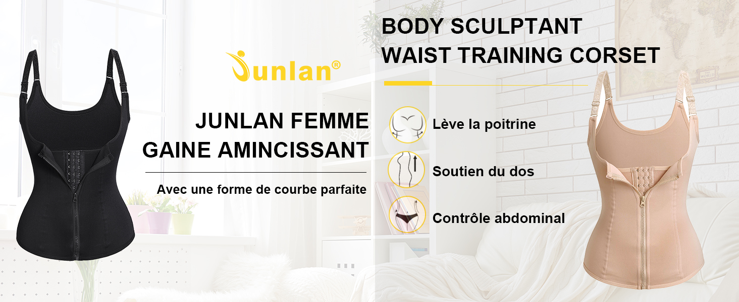 Corset Gainant ZMCGNO – Beige, Taille XL, Double Ceinture Invisible, Ventre Plat, Post-partum
