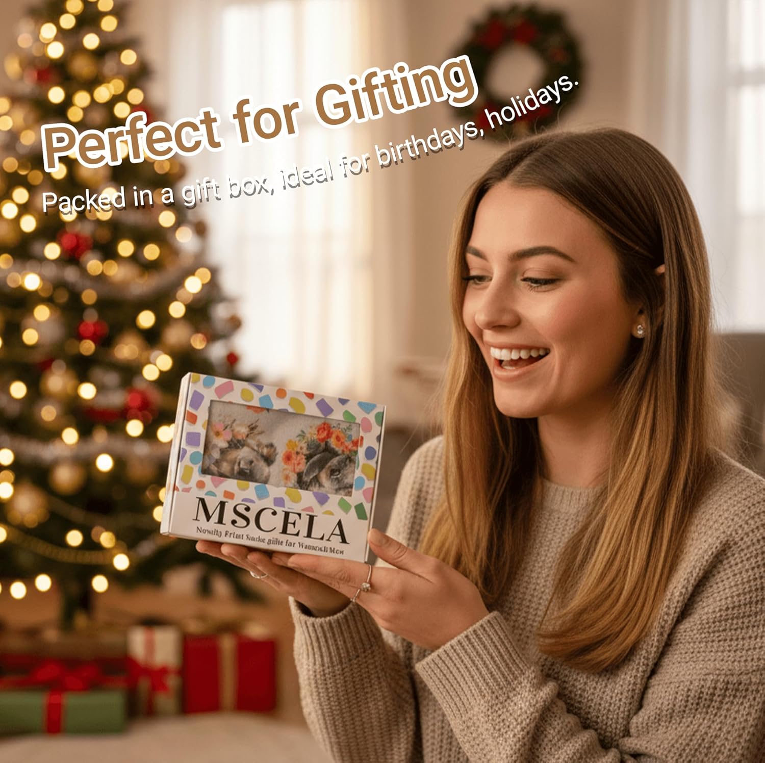 Cute Animal Print Crew Socks for Women Teen Novelty Gifts for Animal Lovers - Image 3