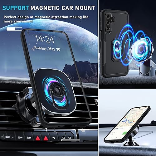 Miniatura 236 de Janmitta Funda compatible con Samsung Galaxy A14 5G con protector de pantalla + protector de lente de cámara, funda resistente de cuerpo completo