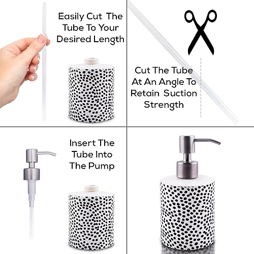 Miniatura 4 de Bombas dispensadoras de jabón y loción de acero inoxidable, repuesto de níquel cepillado (paquete de 4)