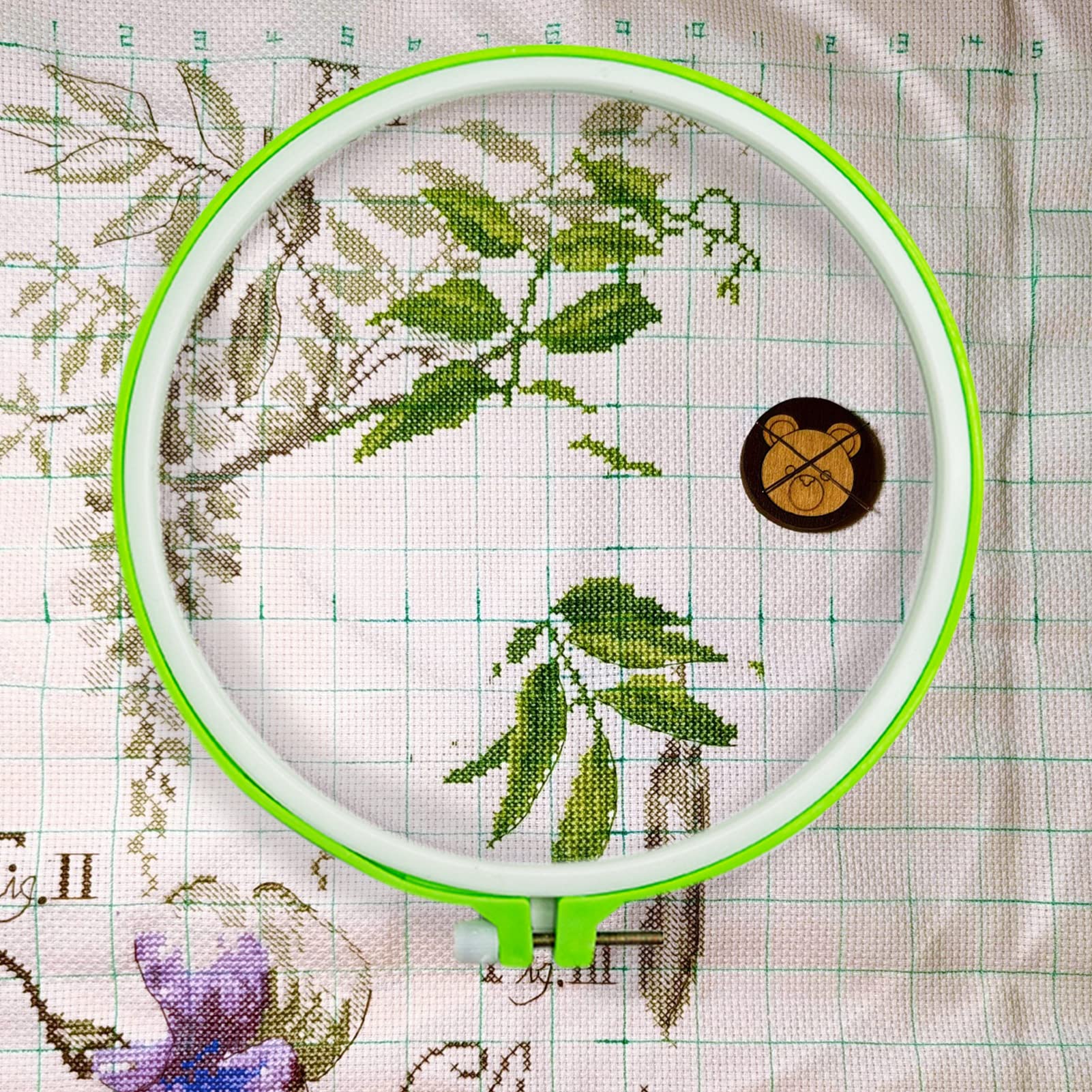 Set 4 Telai Da Ricamo In Plastica + 16 Aghi - Cerchi Per Punto Croce, Hobby E Decorazioni Fai Da Te - Foto 8