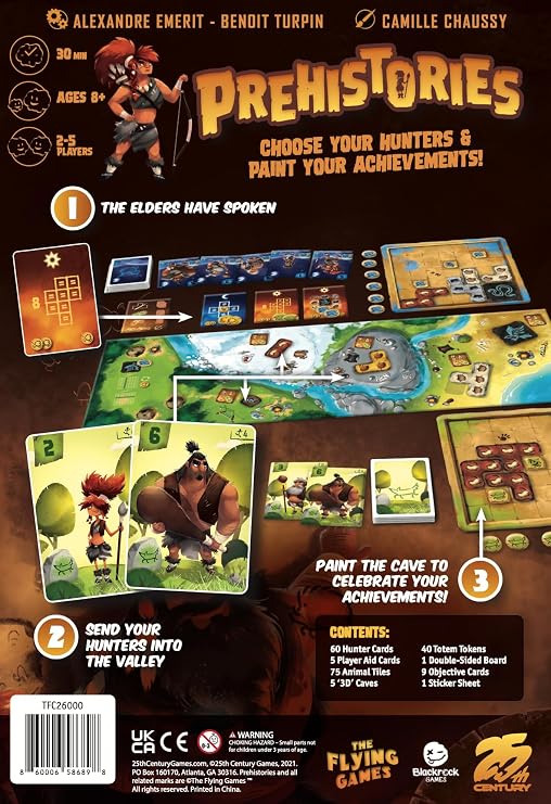 25th Century Games Prehistories, A Family Board Game for 2 to 5 Players