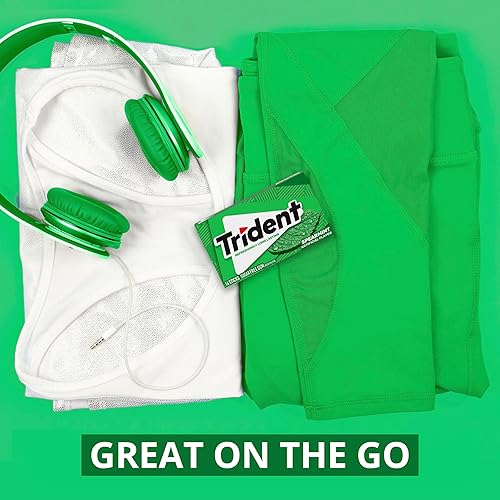 Miniatura 8 de Trident Goma de mascar de menta verde sin azúcar, 3 paquetes de 14 piezas (42 piezas en total)