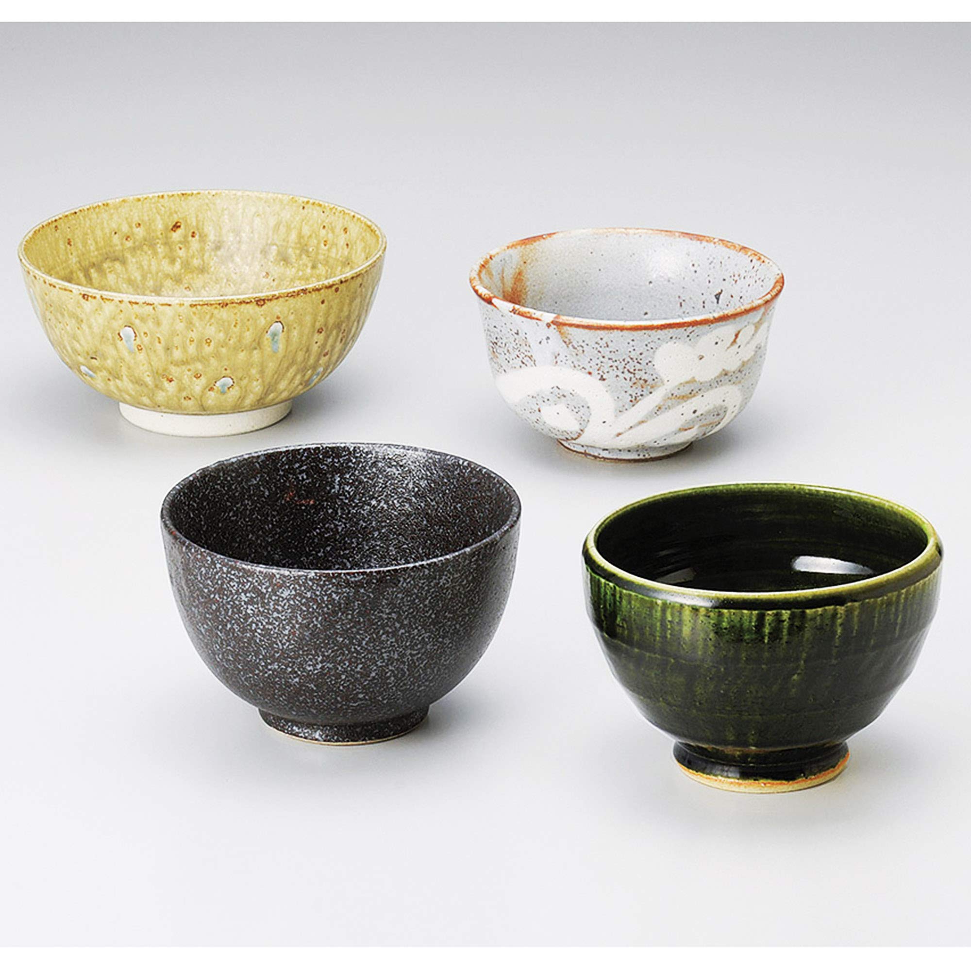 Amazon.com: 日本陶彩Dachi Koseto Diverse Bowl, Nanraku Kiln Set of
