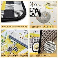 Vista 12 de Alfombras de Cocina Marrón, Alfombras de Microfibra Antideslizantes y Lavables para el Piso de la Cocina, Juego de 2 Piezas de Alfombras Decorativas