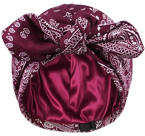 Ababalaya Satin Lined Beanies for Women Chemo Headwear Silky Lined
