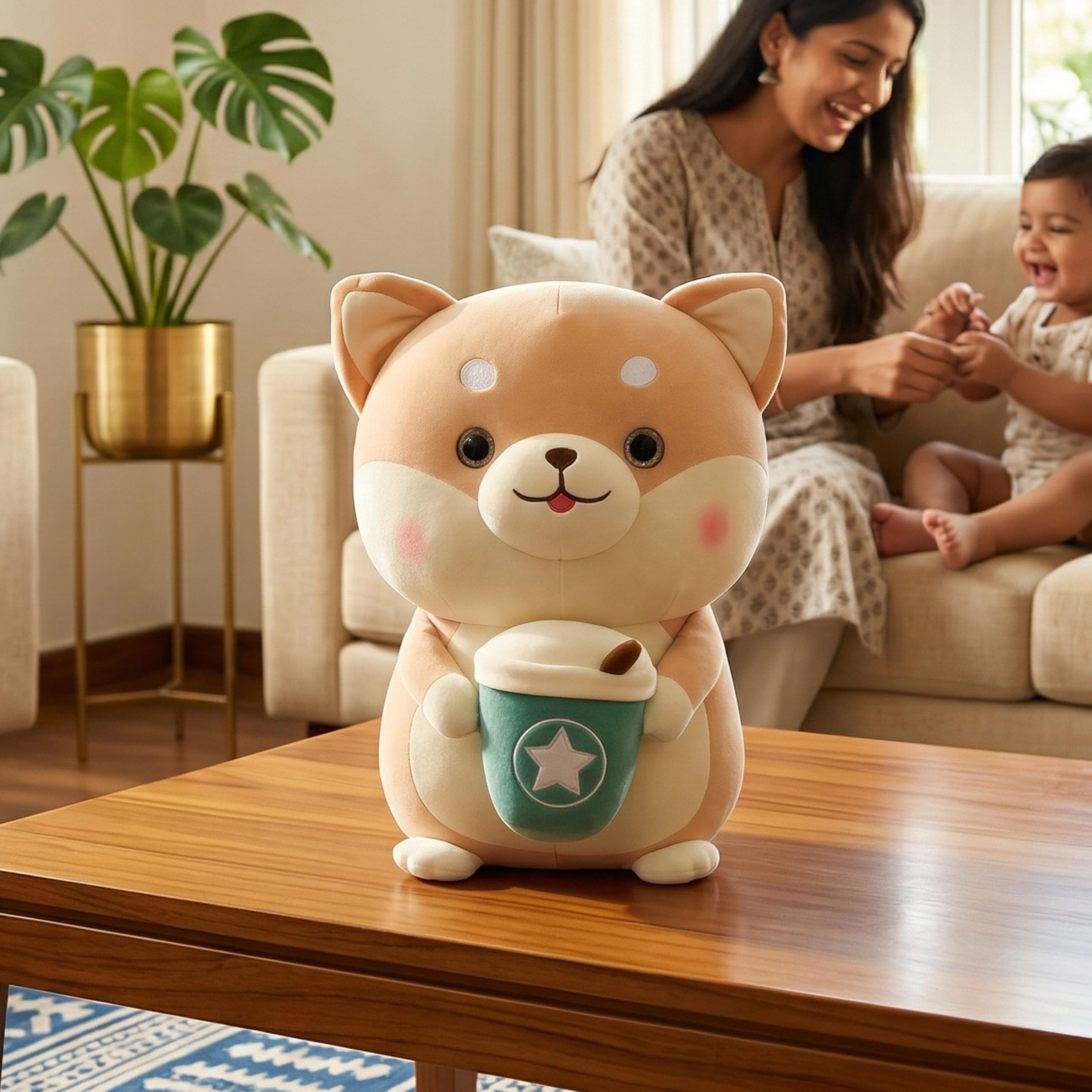 Kids Mandi® Brown Coffee Teddy Bear Soft Toy for Kids | 25 cms Plush Stuffed Animal | Non-Toxic, Washable & Skin-Friendly Fabric for Boys & Girls | Brown-image-3