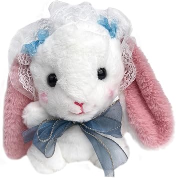 Girls Plush Bag, Cute Cartoon Bunny Bow Crossbody Bag, Lop-Eared Bunny Bag, Adjustable, Suitable for Dates, Short Trips, Shopping Size A