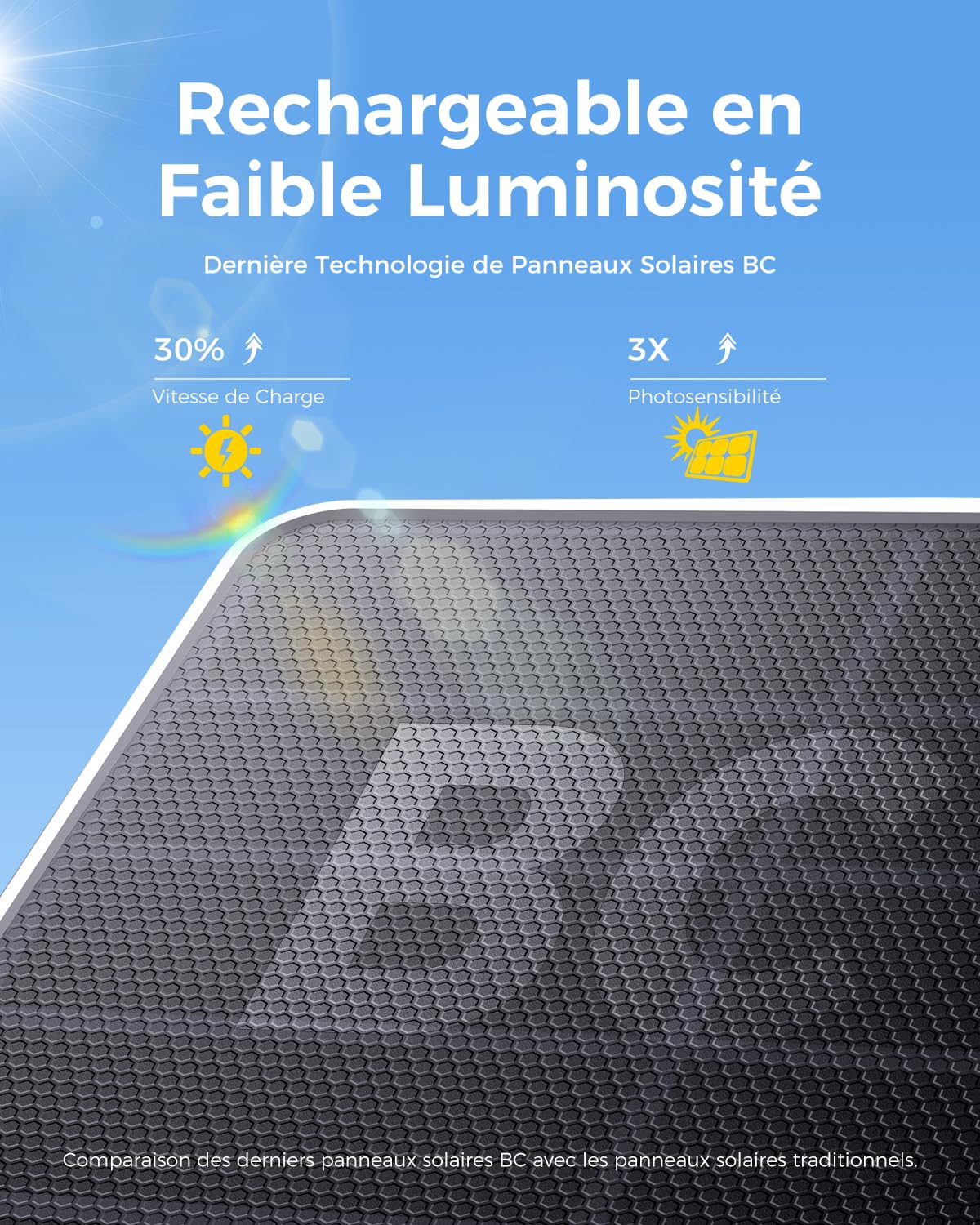 2K Camera Surveillance WiFi Exterieure sans Fil Batterie | Caméra Solaire 3MP 360°PTZ, Panneaux Solaires Intégrés, Recharge Basse Luminosité, Vision Vocturne, AI Détection
