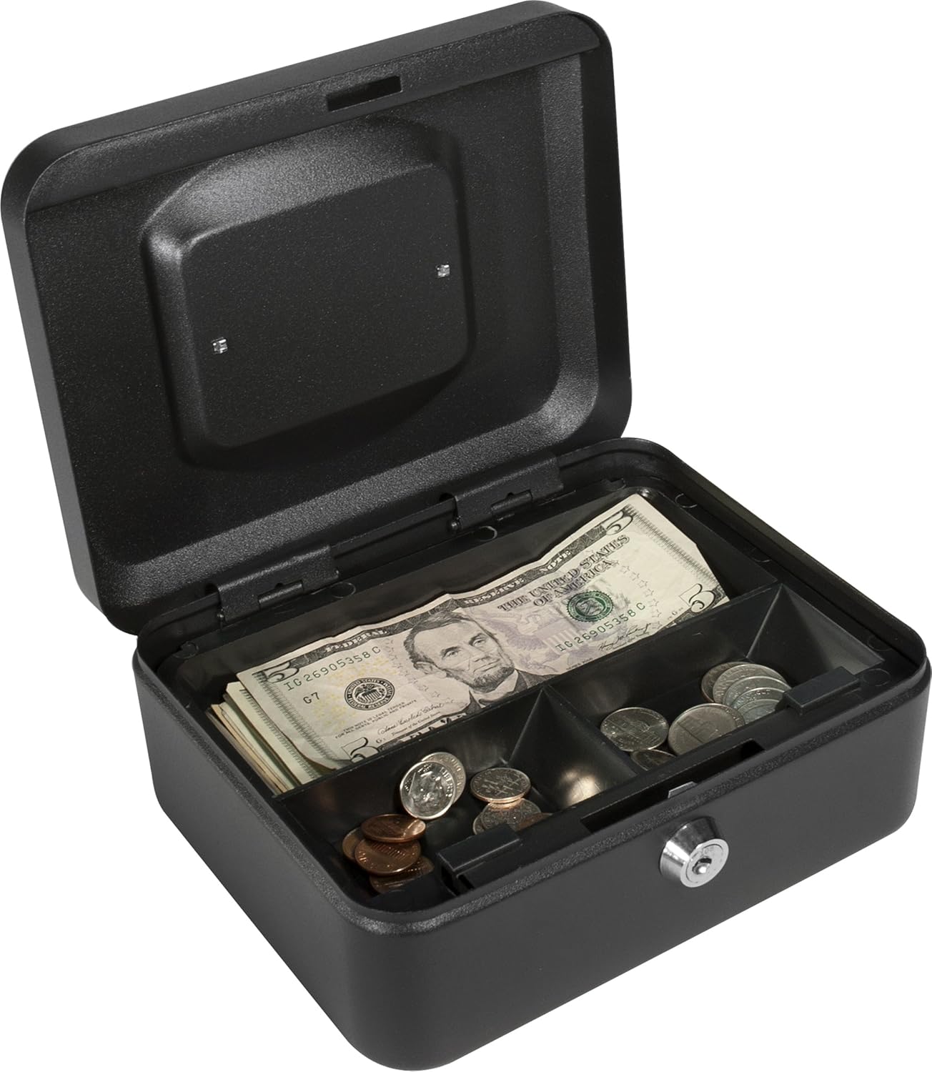 BARSKA 8-Inch Cash Box with Key Lock : Office Products