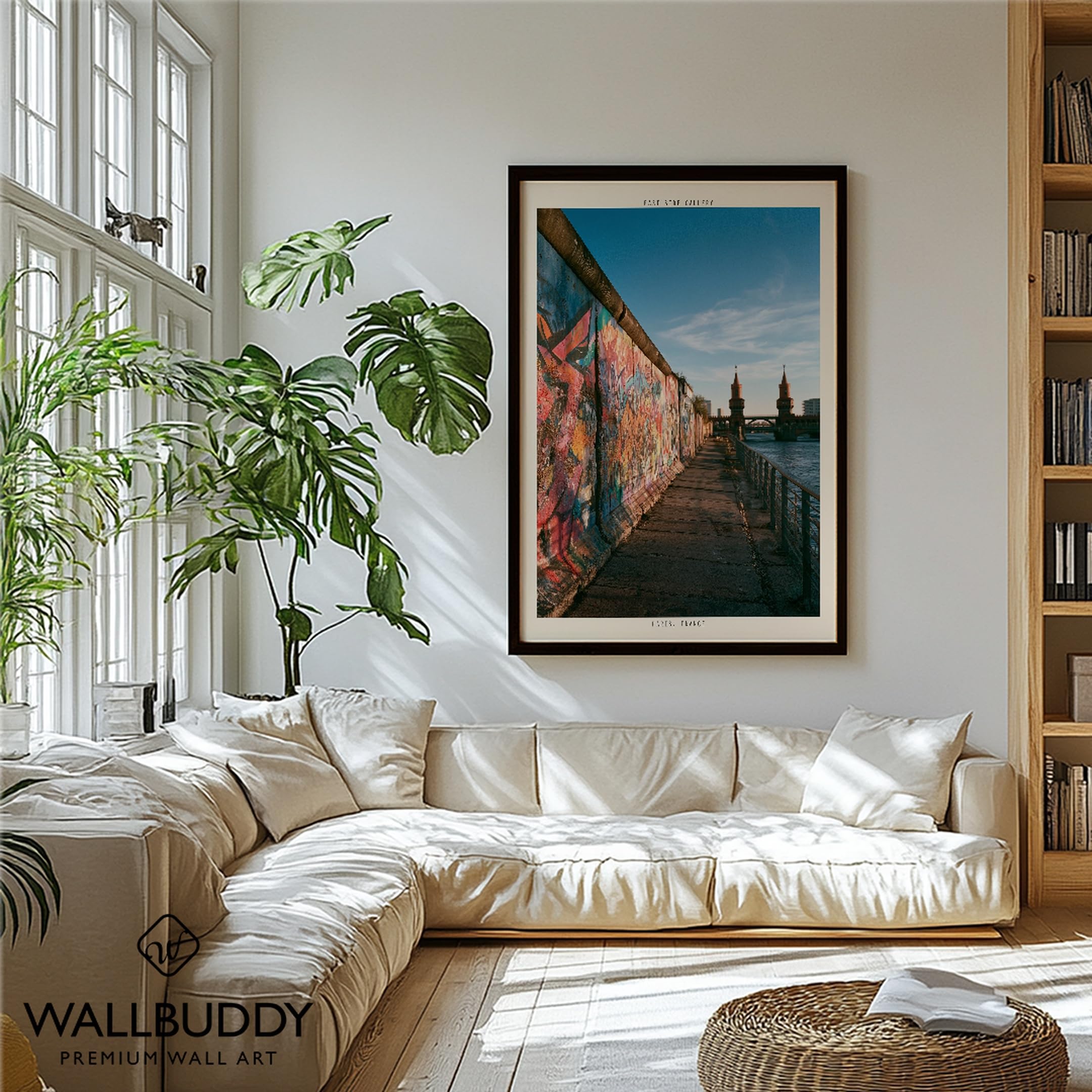 WallBUddy Graffiti Street Wall Art Print | Ur (30 x 40 cm, Schwarz gerahmt)