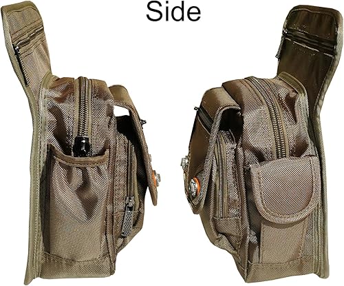 Miniatura 4 de INNTURT Bolsa táctica de nailon para piernas bolsa de muslo riñonera para hombro y cintura Verde militar