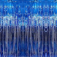 Vista 29 de GOER - Cortinas de tiras metálicas/oropel para fiestas, telón de fondo para fotos, cumpleaños, graduaciones, Año Nuevo, bodas, de 3.2 x 9.8 pies