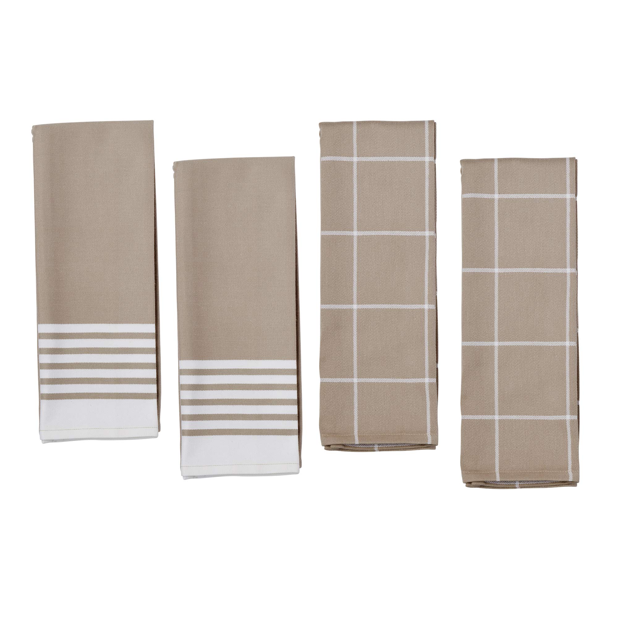 ZWILLING 4-pc Kitchen Towel Set, Quick-Drying, Lint-Free, Machine-Washable, Taupe