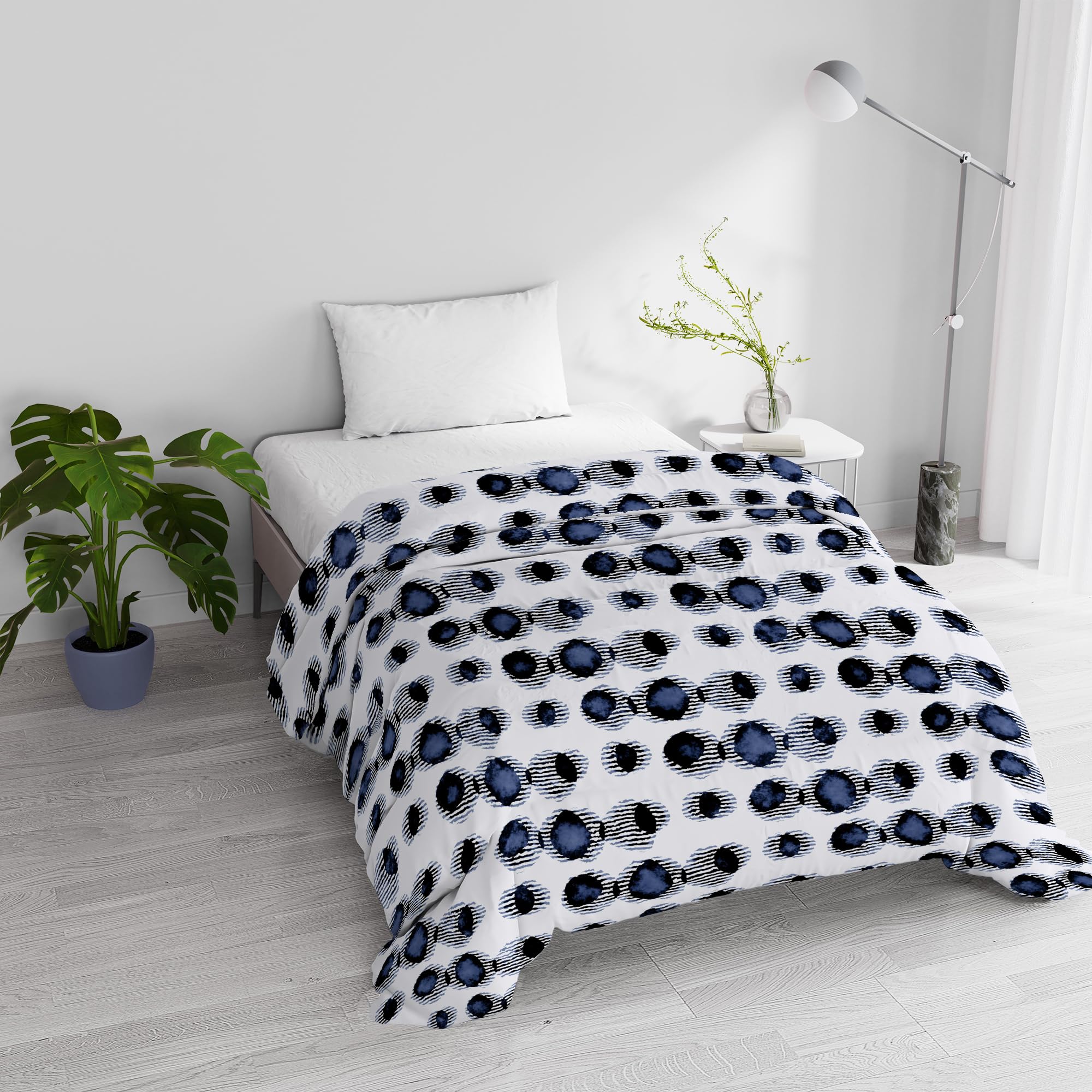 Italian Bed Linen BASIC Quilted and Printed Winter Quilt Optical, Single 160 x 245 cm