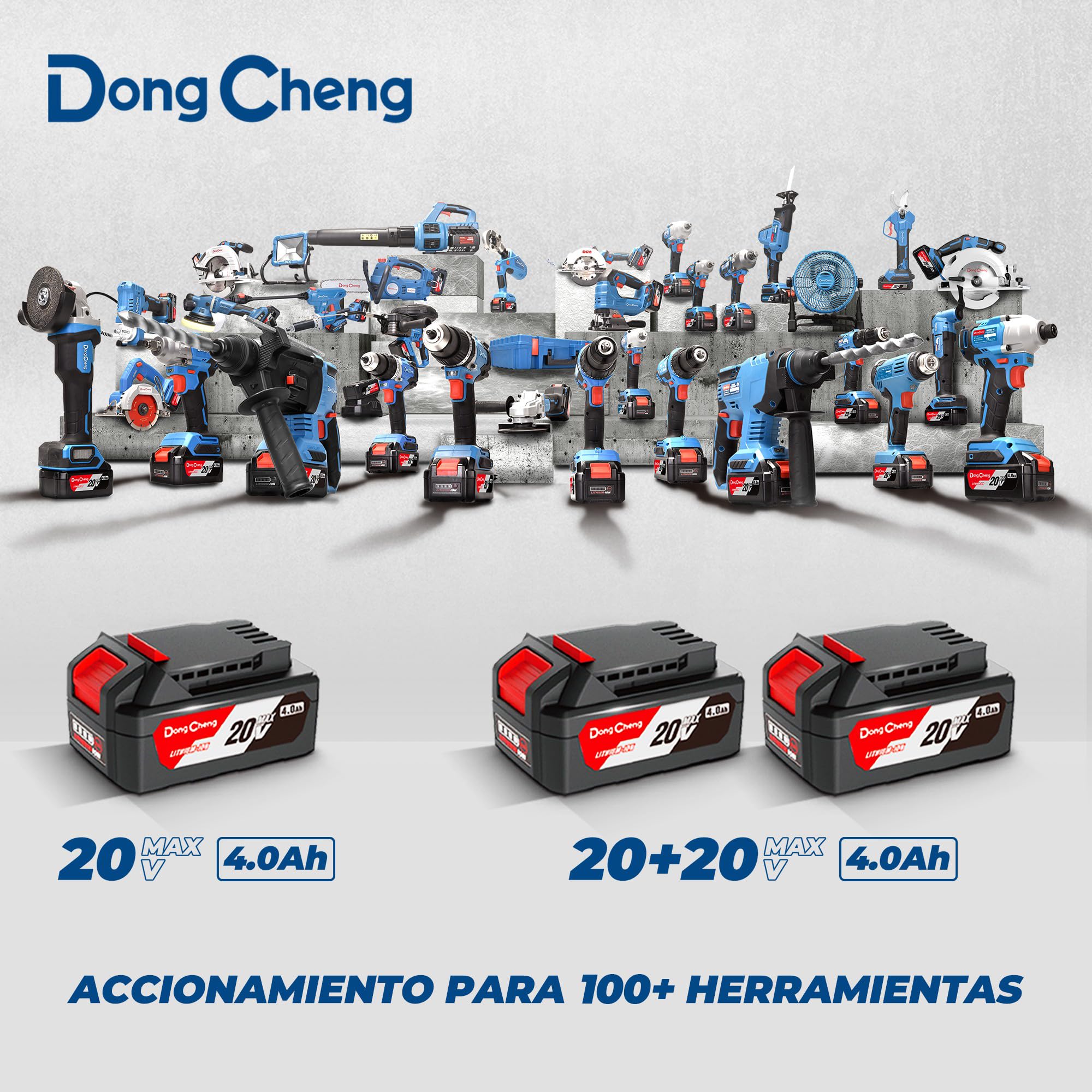 DongCheng Motosierra inalámbrica 40V, Motosierra con batería de 38 cm de longitud de corte, Motor sin escobillas 14 m/s de velocidad de corte, Motosierra con batería con 2x4.0Ah de batería y cargador