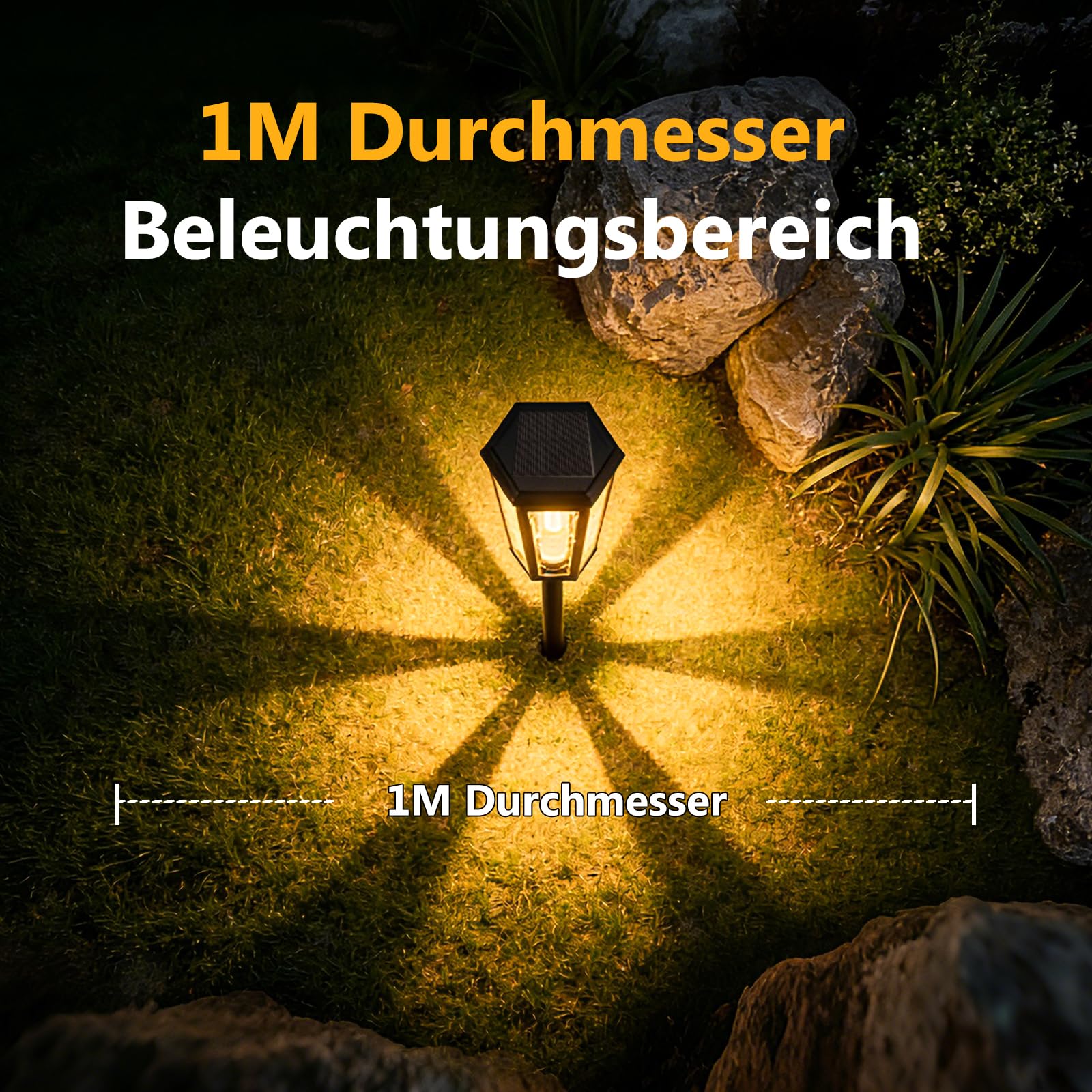 Luci solari per giardino esterno, confezione da 6 moderne luci solari da giardino per esterni, accensione e spegnimento automatico, IP65, impermeabili, luci solari da giardino per sentieri, giardini