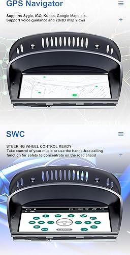 Miniatura 3 de Navegador GPS para coche Android 110 estéreo automático para BMW Serie 3 5 E90 E60 con sistema iDrive retenido pantalla táctil IPS de 88 pulgadas