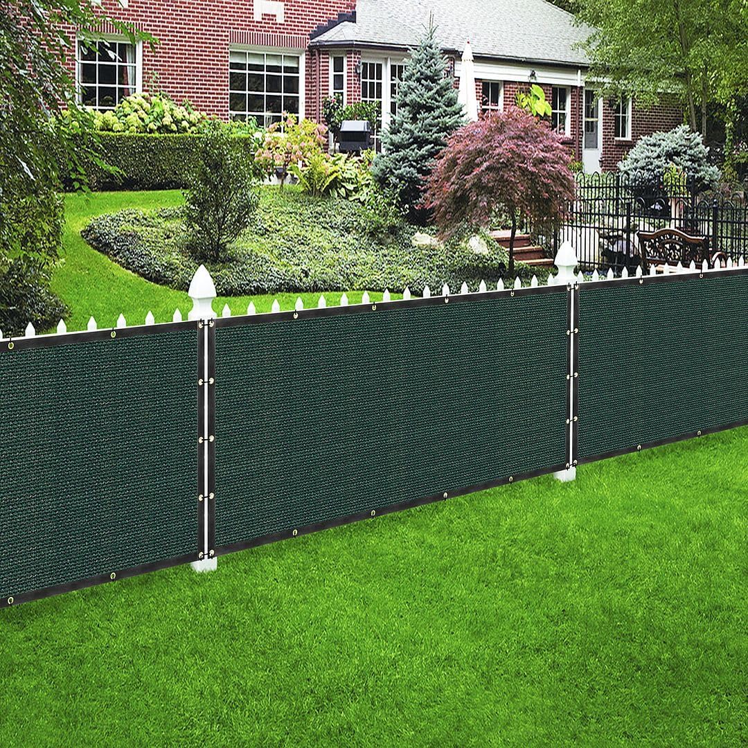 3' x 28' Green Privacy Screen Fence Cover Panel Shade Cloth Fabric for Chain Link Fence Gate Balcony Deck Patio Pool Railing Porch Playground Yard Garden Farm