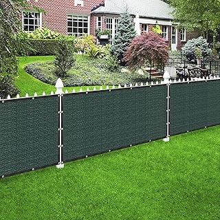 3' x 10' Green Privacy Screen Fence Cover Panel Shade Cloth Fabric for Chain Link Fence Gate Balcony Deck Patio Pool Railing Porch Playground Yard Garden Farm