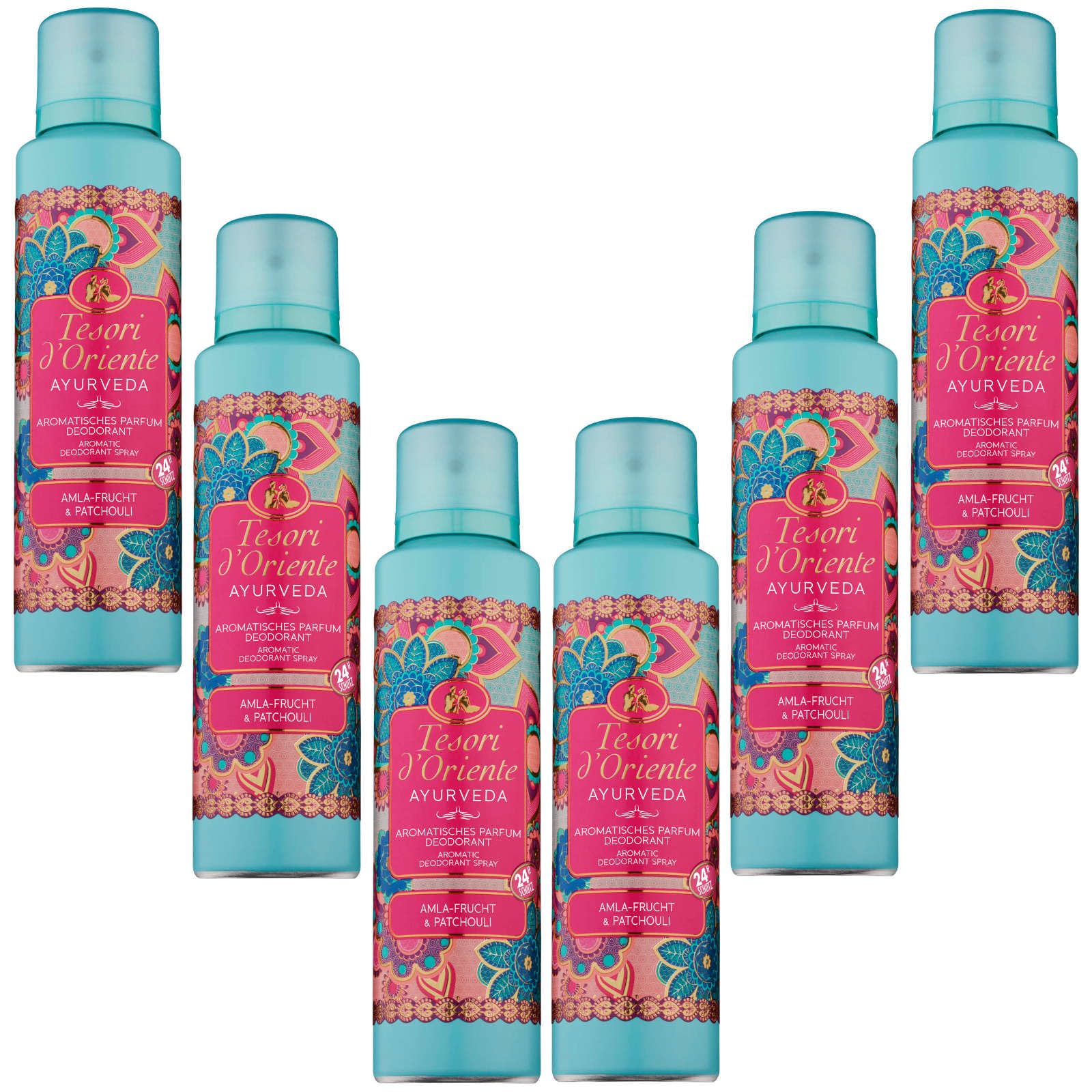 Tesori d'Oriente Aromatisches Parfum Deodorant 'Ayurveda' 6 x 150 ml