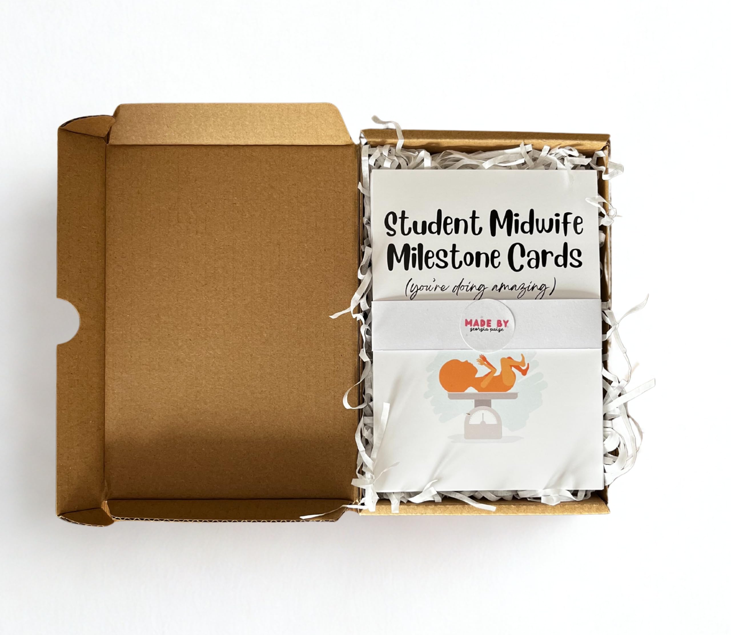 Student Midwife Milestone Cards, Achievement Tracking Cards, Student Midwife Gifts, Gift for Student, Set of 20 (Handpacked in Presentation Box)