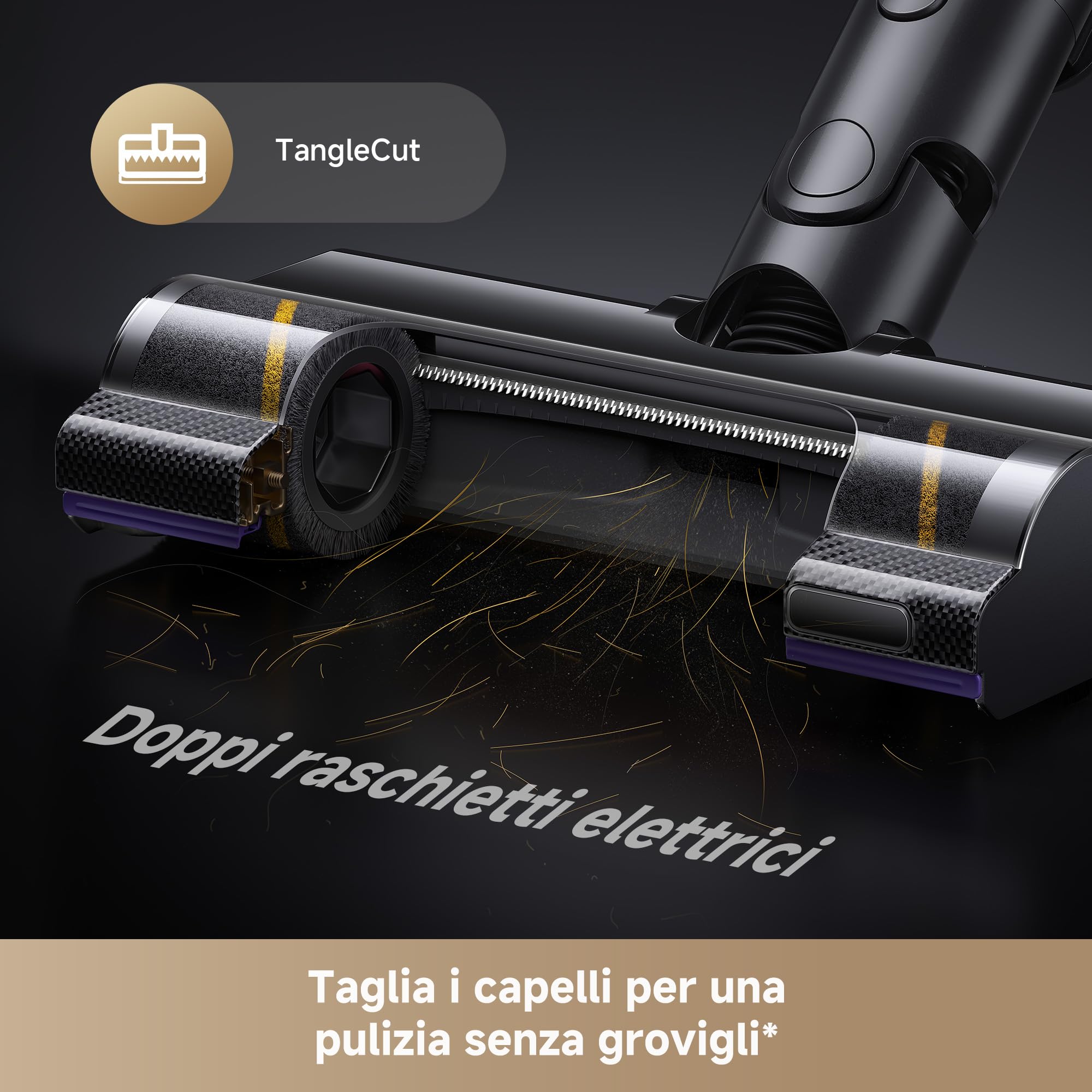 DREAME V30 Aspirapolvere Senza Fili, Aspirazione 30,000PA/330AW, 0 mm dai Bordi, Anti-Groviglio, 90 min Autonomia, Filtrazione 99,99%, Ideale per Tappeti, Moquette e Peli Animali