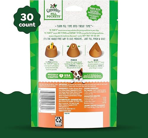 Miniatura 2 de Greenies Pastilleros para perros de tamaño grande, golosinas suaves para perros, sabor a queso, bolsa de 7.9 onzas (30 golosinas)