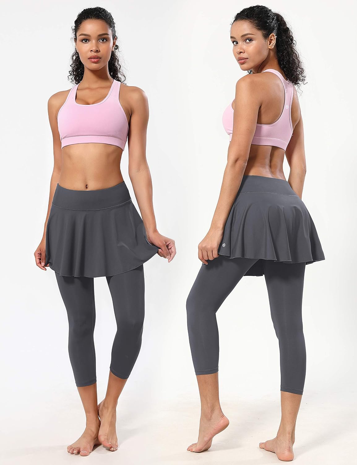 BUBBLELIME 19"/26" XXS-XL Women's UPF 50+ Adjustable Running Skort with Leggings Pockets Active Sport Golf Tennis Skirt