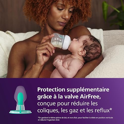 Philips Avent Natural Response Baby Bottle - 2X 125ml Baby Milk Bottle with AirFree Vent, BPA Free for Newborn Babies Aged 0 Months+ (Model SCY670/02) - 4